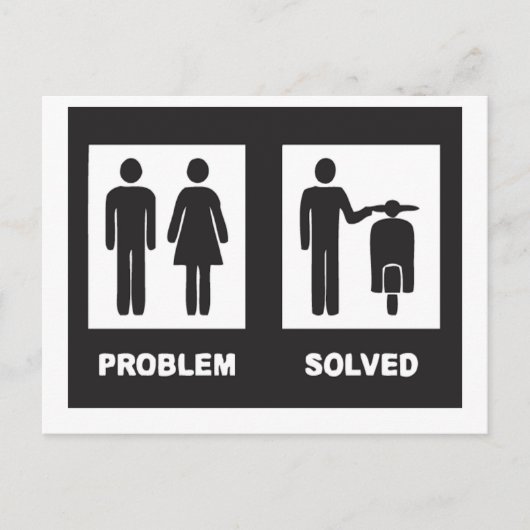 Funny Scooter Briefkaart (Voorkant)