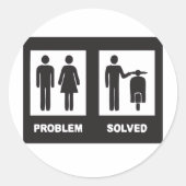 Funny Scooter Ronde Sticker (Voorkant)