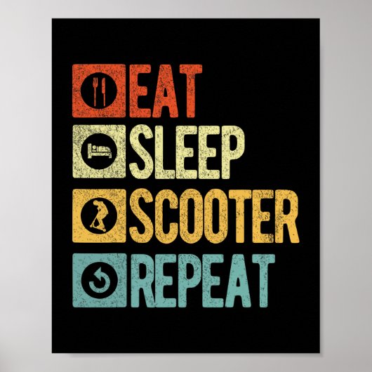 Funny Scooter Stunt Scooter Rider Scooter Tricks R Poster (Voorkant)