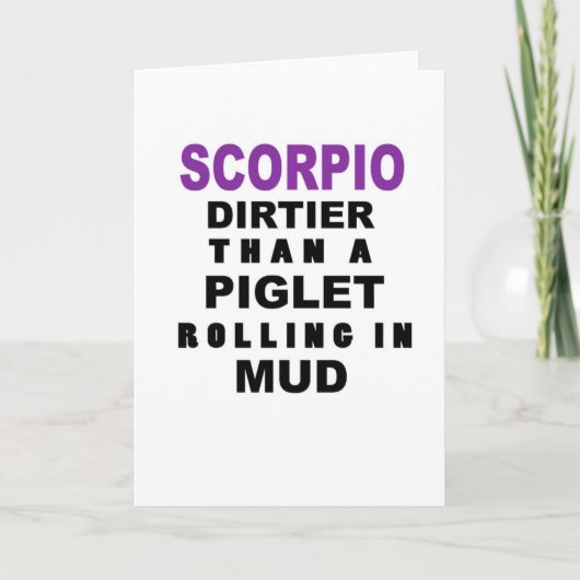 Funny Scorpio Birthday Card Kaart (Voorkant)