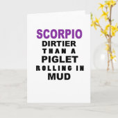 Funny Scorpio Birthday Card Kaart (Gele Bloem)