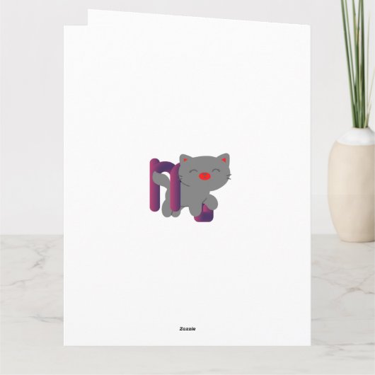 Funny Scorpio Cat Personalized Birthday Kaart (Achterkant)