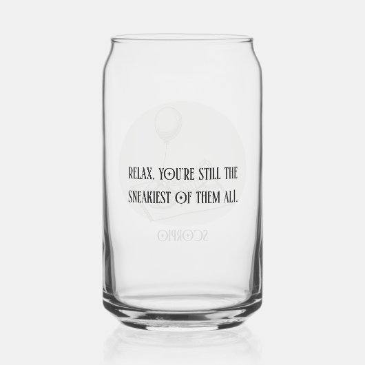 Funny Scorpio Zodiac Birthday Holiday Blikvorm Glas (Achterkant)