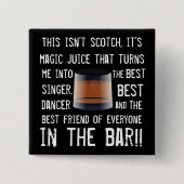 Funny Scotch Drinkers Slogan Vierkante Button 5,1 Cm (Voorkant)