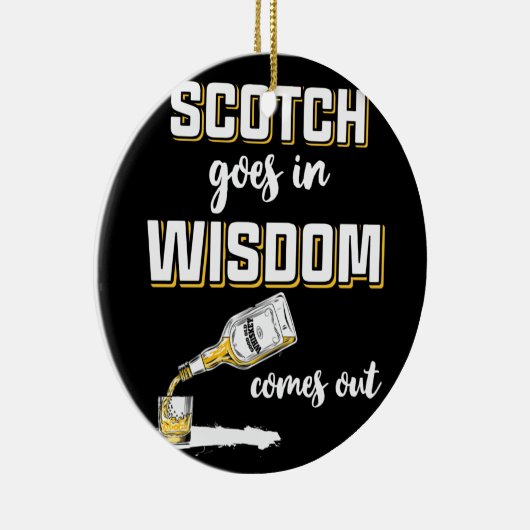 Funny Scotch Whiskey Keramisch Ornament (Rechts)