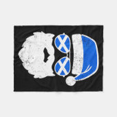 Funny Scottish Christmas Pajama Funny Matching Fam Fleece Deken (Voorkant (Horizontaal))