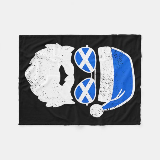 Funny Scottish Christmas Pajama Funny Matching Fam Fleece Deken (Voorkant (Horizontaal))