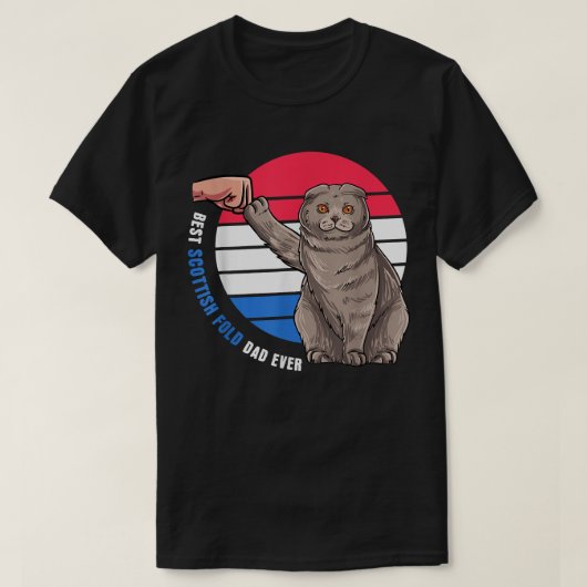 Funny Scottish Fold Cat Owner Best Scottish Fold D T-shirt (Design voorkant)