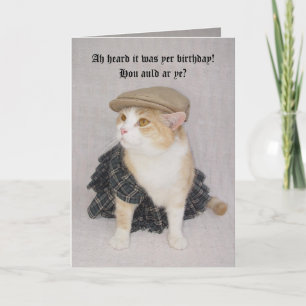  Funny Scottish Fold Schotse Birthday Kaart