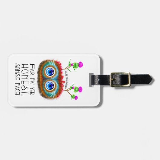 Funny Scottish Haggis Robert Burns Quote Bagagelabel (Voorkant horizontaal)