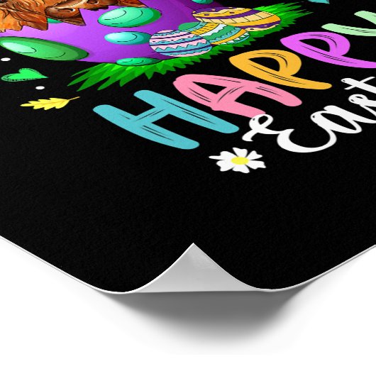 Funny Scottish Highland Koe Easter Egg Farmers Poster (Hoek)