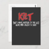 Funny Scottish Kilt Shirt voor Kilt Wearers Briefkaart (Voorkant / Achterkant)