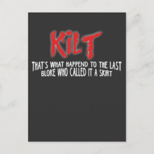 Funny Scottish Kilt Shirt voor Kilt Wearers Briefkaart