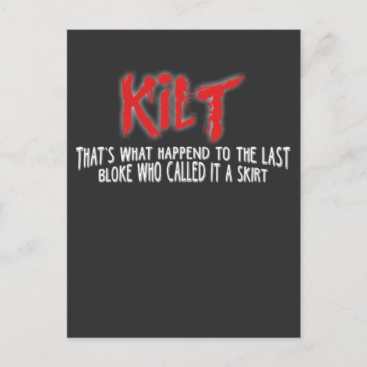 Funny Scottish Kilt Shirt voor Kilt Wearers Briefkaart (Voorkant)