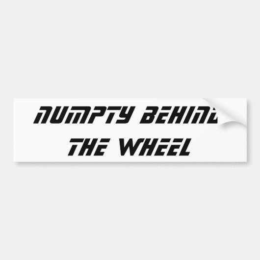 Funny Scottish Slang Numpty Bumpersticker (Voorkant)