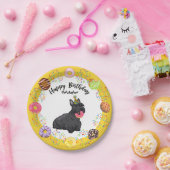 Funny Scottish Terrier Dog Donuts Birthday Party Papieren Bordje (Feest)