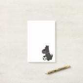 Funny Scottish Terrier Palling Soccer Cartoon Post-it® Notes (Op bureau)