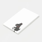 Funny Scottish Terrier Palling Soccer Cartoon Post-it® Notes (Schuin)