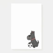 Funny Scottish Terrier Palling Soccer Cartoon Post-it® Notes (Voorkant)