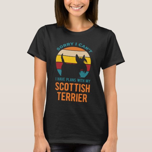 Funny Scottish Terrier T-shirt (Voorkant)