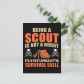Funny Scout Adventure Tent Natuur Lover Camper Briefkaart (Staand voorkant)