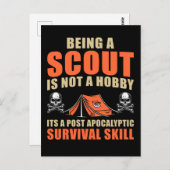 Funny Scout Adventure Tent Natuur Lover Camper Briefkaart (Voorkant / Achterkant)