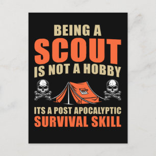 Funny Scout Adventure Tent Natuur Lover Camper Briefkaart