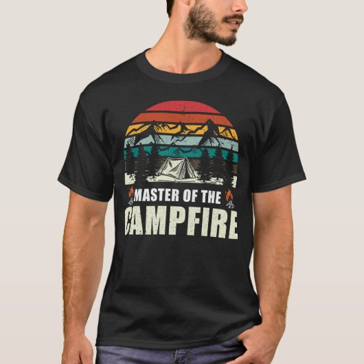 Funny Scout Campfire Fun Camper Boy Natuur T-shirt (Voorkant)