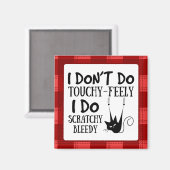 Funny Scratching Cat Cartoon Meme Magneet (Voorkant / Achterkant)