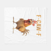 Funny Screaming Chicken F Caw F Humor Fleece Deken (Voorkant (Horizontaal))