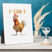 Funny Screaming Chicken F Caw F Humor Fotoplaat (Zijkant)