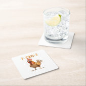 Funny Screaming Chicken F Caw F Humor Kartonnen Onderzetters (Insitu)