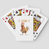 Funny Screaming Chicken F Caw F Humor Pokerkaarten (Achterkant)