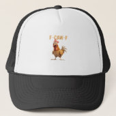 Funny Screaming Chicken F Caw F Humor Trucker Pet (Voorkant)