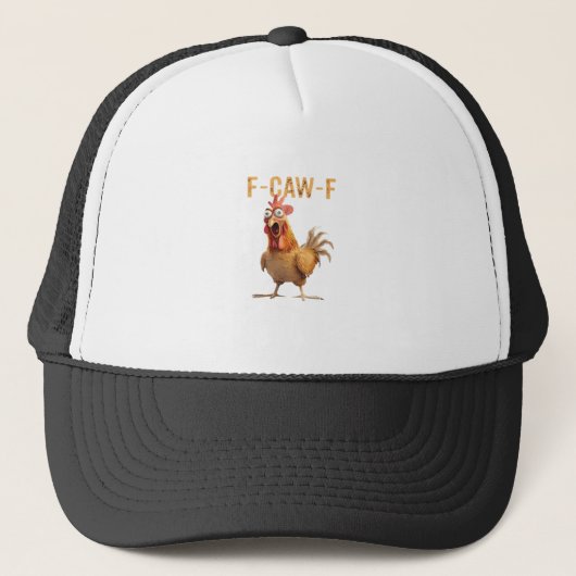 Funny Screaming Chicken F Caw F Humor Trucker Pet (Voorkant)