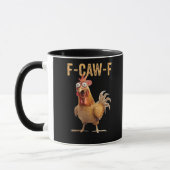 Funny Screaming Chicken F-Caw-F Joke Design Classi Mok (Links)