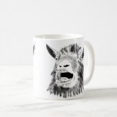 Funny Screaming Goat Drawing Quirky Animal Art Koffiemok (Voorkant rechts)