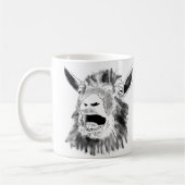 Funny Screaming Goat Drawing Quirky Animal Art Koffiemok (Links)