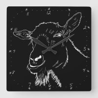 Funny Screaming Goat Monochrome Quirky Animal Art