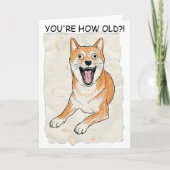 Funny Screaming Shiba Inu - Internal Chaos Crayon  Kaart (Voorkant)