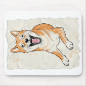 Funny Screaming Shiba Inu - Internal Chaos Crayon Muismat (Voorkant)