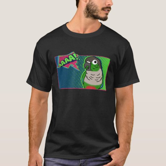 Funny Screening Green cheeked Conure Comic Birb Me T-shirt (Voorkant)