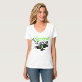 Funny Screw Lymphoma Cancer T-shirt (Voorkant volledig)