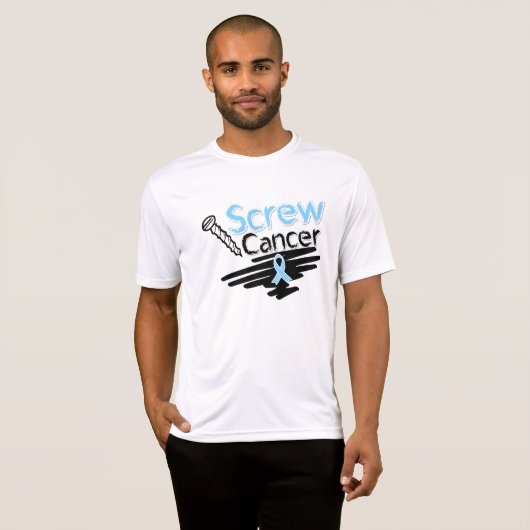 Funny Screw Prostate Cancer T-shirt (Voorkant volledig)
