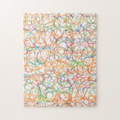 Funny Scribbles die het regenboogpatroon uitdagen Legpuzzel (Verticaal)