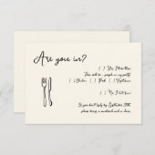 Funny Script Invitation Reply Kaart Invoegen (Voorkant / Achterkant)