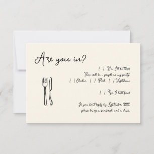 Funny Script Invitation Reply Kaart Invoegen