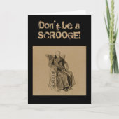 Funny Scrooge Kerstmis Feestdagen Kaart (Voorkant)