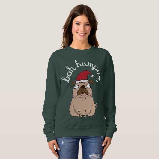 Funny Scrooge Pug Ugly KerstSweater Trui (Voorkant volledig)