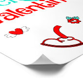 Funny Scrub Valentines Day Nurse Crew Family Group Poster (Hoek)